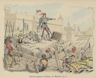 Il Cavaliere di Bayard organizza le difese francesi all